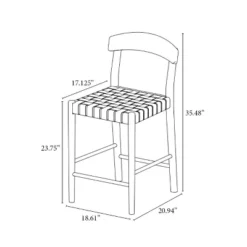 Cliff Haven Solid Wood With Woven Seat Counter Height Barstool - Threshold™ Designed With Studio McGee -Threshold Designed W/Studio Mcgee GUEST 028577f6 8f3f 49ef 9a03 601c170f7db8