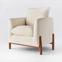 Elroy Faux Shearling Accent Chair With Wood Legs - Threshold™ Designed With Studio McGee 25 Elroy Faux Shearling Accent Chair With Wood Legs - Threshold™ Designed With Studio McGee -Threshold Designed W/Studio Mcgee GUEST 04c043ac 4db5 4a26 96a6 5859589608e8