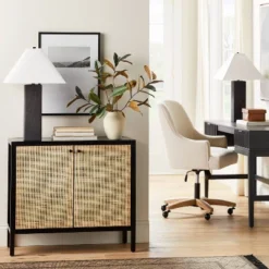 Square Table Lamp With Tapered Shade Black - Threshold™ Designed With Studio McGee