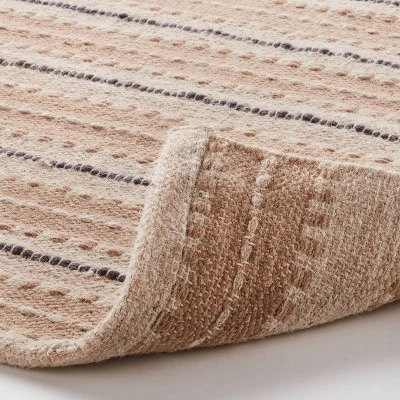 Striped/Clipped Yarn Rug Beige - Threshold™ Designed With Studio McGee 5 Striped/Clipped Yarn Rug Beige - Threshold™ Designed With Studio McGee - Image 3