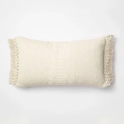 Textural Woven Throw Pillow With Trims Cream - Threshold™ Designed With Studio McGee -Threshold Designed W/Studio Mcgee GUEST 2494d37c 17c0 4147 b164 0e46d2ff98c0