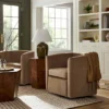 Vernon Upholstered Barrel Swivel Chair Light Brown Velvet - Threshold™ Designed With Studio McGee -Threshold Designed W/Studio Mcgee GUEST 49ad11ce 22be 4758 9076 a63435d35d59