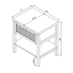 Palmdale Nightstand Woven 1 Drawer Natural - Threshold™ Designed With Studio McGee -Threshold Designed W/Studio Mcgee GUEST 550d6465 ce76 4b84 aecc 7d7a65f14b62
