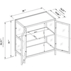 30" Crystal Cove Glass Cabinet Black - Threshold™ Designed With Studio McGee -Threshold Designed W/Studio Mcgee GUEST 5b71f51a 7630 42b5 9e09 477102ac59f6