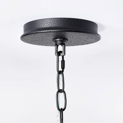 6-Light Hammered Metal Chandelier Black - Threshold™ Designed With Studio McGee 6 6-Light Hammered Metal Chandelier Black - Threshold™ Designed With Studio McGee - Image 4