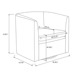 Vernon Upholstered Barrel Swivel Chair Light Brown Velvet - Threshold™ Designed With Studio McGee -Threshold Designed W/Studio Mcgee GUEST 5fe00eaa 81ff 454f b46c 0da142b5764f