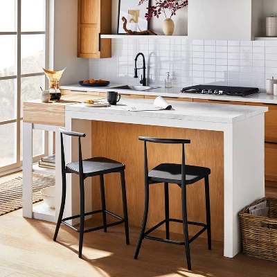 Northwood Metal Cafe Counter Height Barstool Black - Threshold™ Designed With Studio McGee 3 Northwood Metal Cafe Counter Height Barstool Black - Threshold™ Designed With Studio McGee