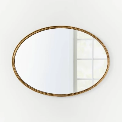 26" X 36" Oval Shape Antique Mirror Brass - Threshold™ Designed With Studio McGee 5 26" X 36" Oval Shape Antique Mirror Brass - Threshold™ Designed With Studio McGee - Image 3
