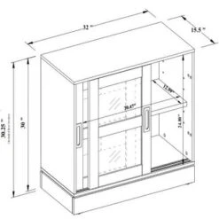 32" Promontory Sliding Glass 2 Door Cabinet - Threshold™ Designed With Studio McGee -Threshold Designed W/Studio Mcgee GUEST 886a1690 8c08 4bfa 84cf 5fb1b76c3fe4