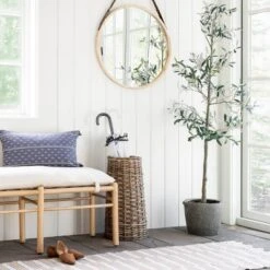 26" Wood Mirror With Pleather Strap Hanger - Threshold™ Designed With Studio McGee -Threshold Designed W/Studio Mcgee GUEST 91dea4da 00ed 45d1 9f22 518a2a48f1fa