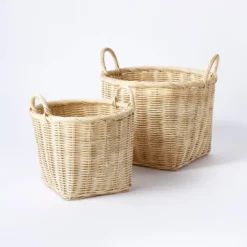 Medium Rattan Basket With Handles - Threshold™ Designed With Studio McGee -Threshold Designed W/Studio Mcgee GUEST 98f7439a f4f3 4b0c bb44 b05a87aca74b