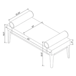 Randolph Bench With Bolster Pillows Linen - Threshold™ Designed With Studio McGee -Threshold Designed W/Studio Mcgee GUEST 9983e70b 7f9e 4bcf a332 1d6fe6933ce7