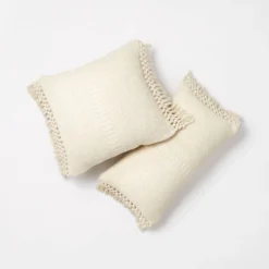 Textural Woven Throw Pillow With Trims Cream - Threshold™ Designed With Studio McGee -Threshold Designed W/Studio Mcgee GUEST 9db776be 140d 4fc5 a209 3e00430801c7