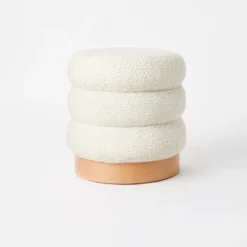 Clarkdale Channel Tufted Ottoman With Wood Base - Threshold™ Designed With Studio McGee -Threshold Designed W/Studio Mcgee GUEST 9e78f4ea 34e1 4b4c 8927 610a96c011f0