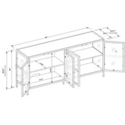 Crystal Cove Glass TV Stand For TVs Up To 59" - Threshold™ Designed With Studio McGee -Threshold Designed W/Studio Mcgee GUEST a13f9ad9 19e7 45e4 939d 0ee33acc8103