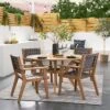 Bluffdale Wood 6 Person Round Patio Dining Table, Outdoor Furniture - Threshold™ Designed With Studio McGee -Threshold Designed W/Studio Mcgee GUEST a358c241 bc2d 4d39 8254 3a4fbf84c06f
