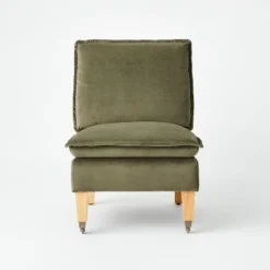 Talbert Pillow Top Slipper Chair With Casters - Threshold™ Designed With Studio McGee 9 Talbert Pillow Top Slipper Chair With Casters - Threshold™ Designed With Studio McGee -Threshold Designed W/Studio Mcgee GUEST a999dbf4 8fb0 4fb2 a7cc fedcd9946cb3