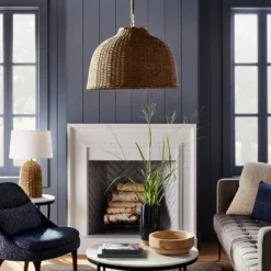 Large Seagrass Pendant Table Lamp Brown - Threshold™ Designed With Studio McGee