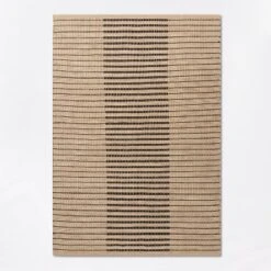 Reseda Hand Woven Striped Jute Cotton Area Rug Black - Threshold™ Designed With Studio McGee -Threshold Designed W/Studio Mcgee GUEST bab4021c 8da6 4f4a abf7 8e6265c835f9