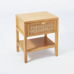 Palmdale Nightstand Woven 1 Drawer Natural - Threshold™ Designed With Studio McGee -Threshold Designed W/Studio Mcgee GUEST bbb49228 452f 4381 a61b dec8d16091c0
