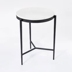 Pleasant Grove Round Marble End Table White - Threshold™ Designed With Studio McGee -Threshold Designed W/Studio Mcgee GUEST e3e10705 2a8c 4a94 b227 413f936ea152