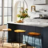Metal Base Counter Height Barstools With Wood Seat Brown - Threshold™ Designed With Studio McGee