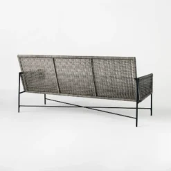 Wicker & Metal X Frame Patio Sofa - Gray - Threshold™ Designed With Studio McGee -Threshold Designed W/Studio Mcgee GUEST e9727c5c 7d57 4fb3 b845 7b850243113b