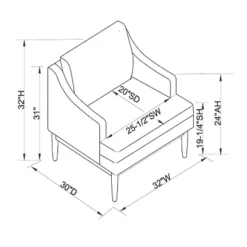 Howell Upholstered Accent Chair With Wood Base - Threshold™ Designed With Studio McGee -Threshold Designed W/Studio Mcgee GUEST eaa765f5 26c5 4ecb 8f54 dd96378e2465