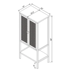 66" East Bluff Woven Cabinet Black - Threshold™ Designed With Studio McGee -Threshold Designed W/Studio Mcgee GUEST f0f96919 4336 4aac bf37 3083b43583f1