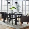 72" Linden Rectangular Wood Dining Table Black - Threshold™ Designed With Studio McGee