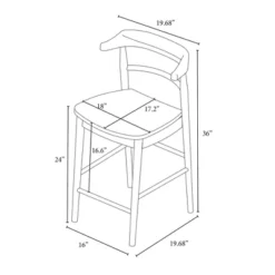 Kaysville Curved Back Wood Counter Height Barstool - Threshold™ Designed With Studio McGee -Threshold Designed W/Studio Mcgee GUEST fd10f3f7 c840 492c 99c3 22fe1ea36f2d
